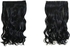 Long Wavy Synthetic Hair Extension With 5 Clips, Black