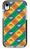 Protective Case Cover For Apple iPhone XR Dino Checker Full Print