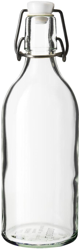 KORKEN Bottle with stopper - clear glass 0.5 l