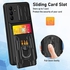 For SAMSUNG A54 Gaming Phone Case Full Protection Case With Card Bag, Metal Ring & Slider Camera Cover