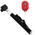 Retractable Selfie Monopod Black with Bluetooth Wireless Remote Shutter Red for Smartphones