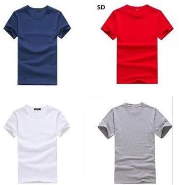 Fashion Heavy Duty Plain T Shirt-Navy Blue,Grey,Red And White
