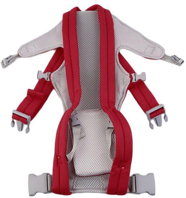 Allwin 3-16 Month Infant Baby Carrier Sling Wrap Rider Backpack Front/Back Pack Soft Red