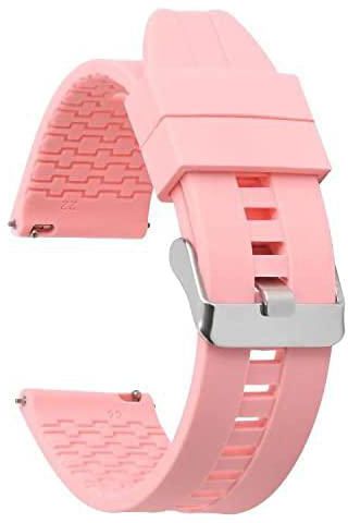 20mm Strap compatible For Samsung galaxy watch 4 40mm 42mm 44mm 46mm Band Gear sport wrist bracelet samsung Galaxy Watch Active 2 40mm 44mm , gear s2 , amazfit GTS , Gtr , watch 3 (41mm) (rose)