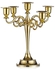 Sziqiqi Metal Candle Holder 5-Candle Stand 27cm Tall Wedding Event Candelabra Candle Stick, Gold