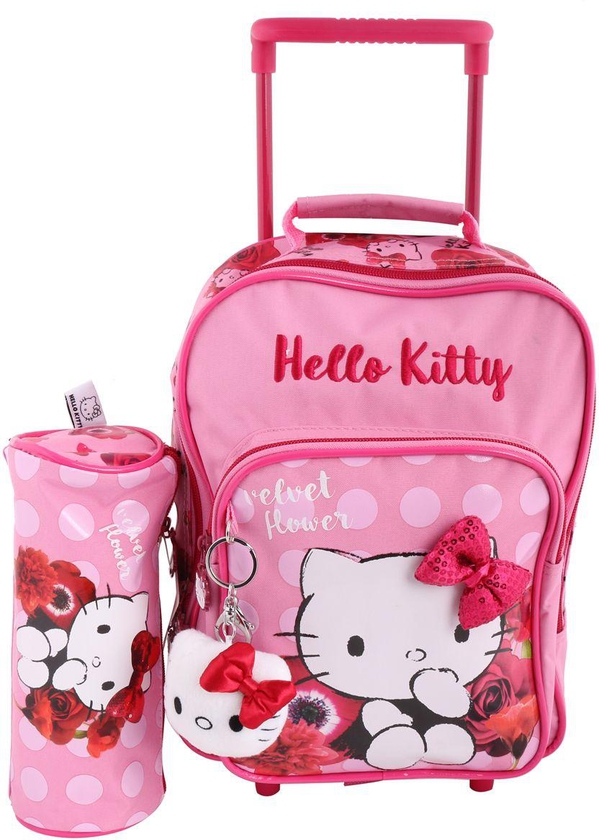 School Trolley Backpack For Girls - Hellokitty, 12 Inch, Pink, 108298