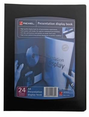 Rexel® A4 Presentation Display Book - 24 Pockets [Ref: 17430BK]