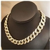 Fashion Gold Plated Finish Iced Out Miami Cuban Link Choker Chain