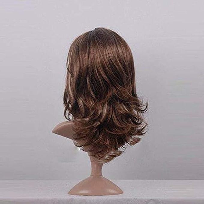 Short Golden Thermal Wig For Women