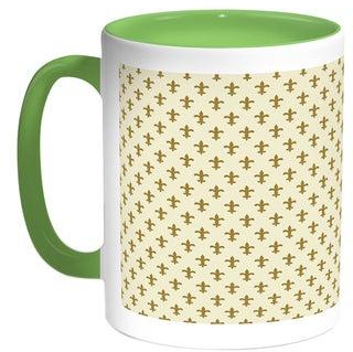 Motifs Printed Coffee Mug Green/White 11ounce