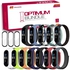 Moxedo Optimum Bundle Pack of 15, Multi-Color Replacement Strap Band Nylon Sports Loop With Screen Protector Compatible for Xiaomi Mi Band 6 / Mi Band 5 (MX-MiBand6Pack-C4)