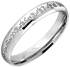 Stainless Steel 2-Tone Silver Plated Band Ring