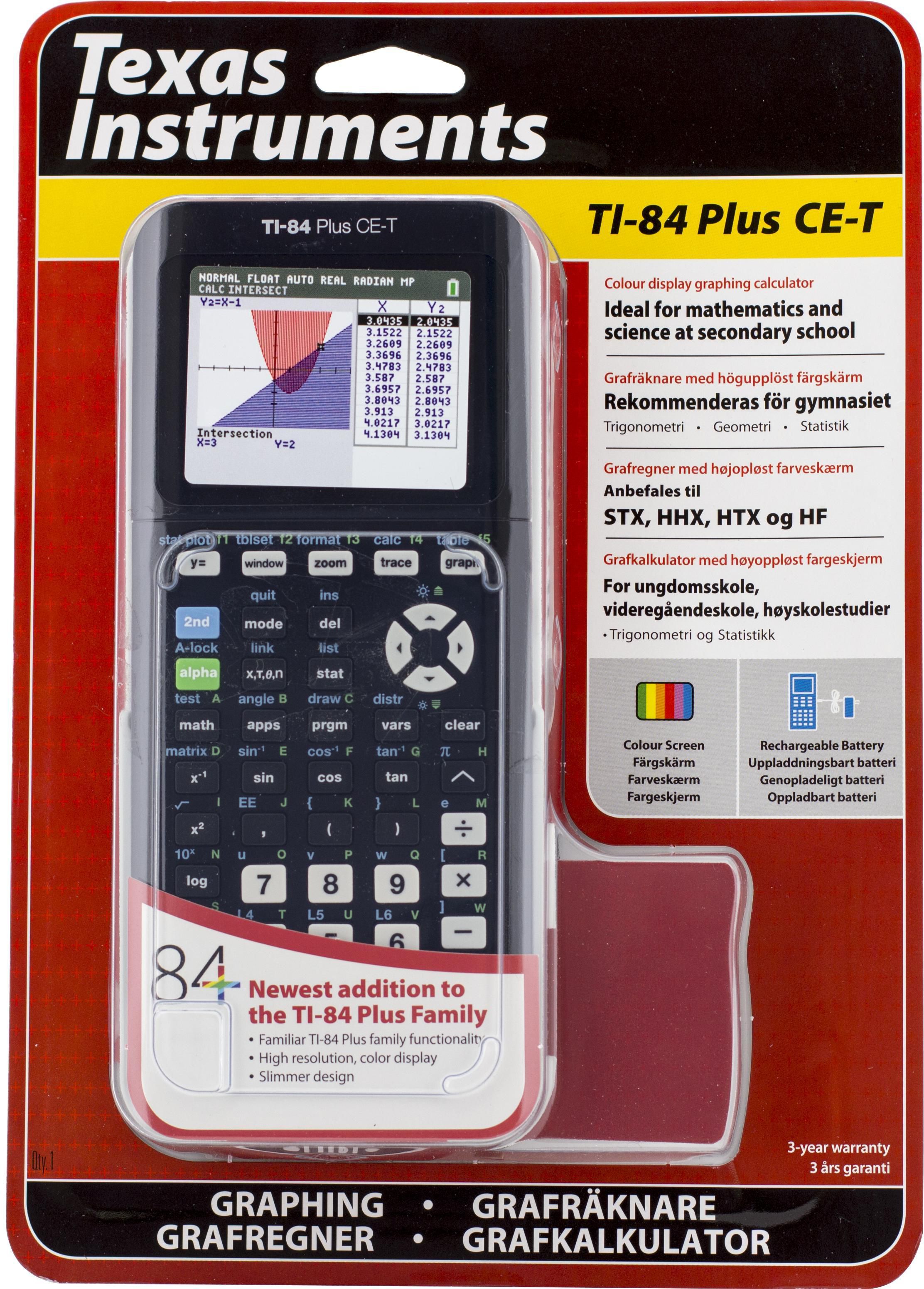 Texas Instruments TI-84 Plus CE-T Graphic Calculator