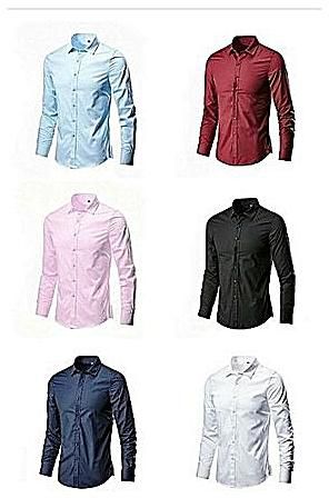 Fashion 6 Pack Of Official Men Shirts - Slim fit - 100% Cotton