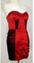 THE SHOP Special Occasion Draped Satan Short Dress - Red & Black