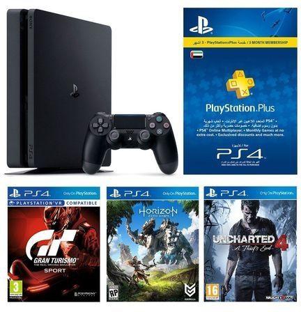 Sony PlayStation 4 500GB Slim Console With 3 Games