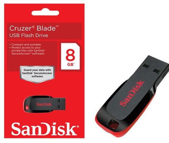 Sandisk Cruzer Blade USB 8GB Flash Drive