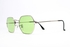 Vegas Unisex Sunglasses V2023 - Silver & Light Green