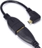 Nanotek 15CM 90 Degree Micro HDMI Left-toward Male to HDMI Female Cable Adapter Connector- Black