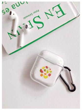 غطاء حماية لسماعات أبل آيربودز مع سلسلة مفاتيح تحمس من الضياع متعدد الألوان