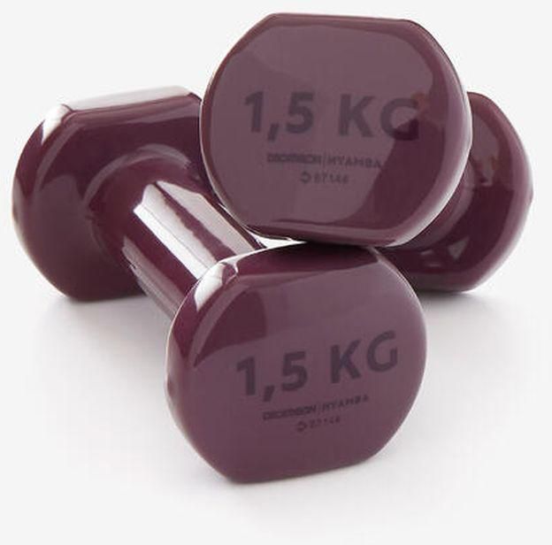 Fitness 1.5 Kg Dumbbells Twin-pack - Burgundy