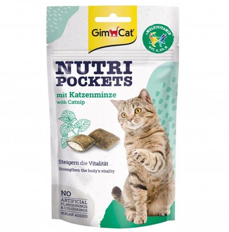 GimCat Nutri Pockets with Catnip and Multi-Vitamin 60 g