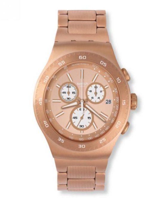Swatch YOS408G Stainless Steel Watch - Rose Gold