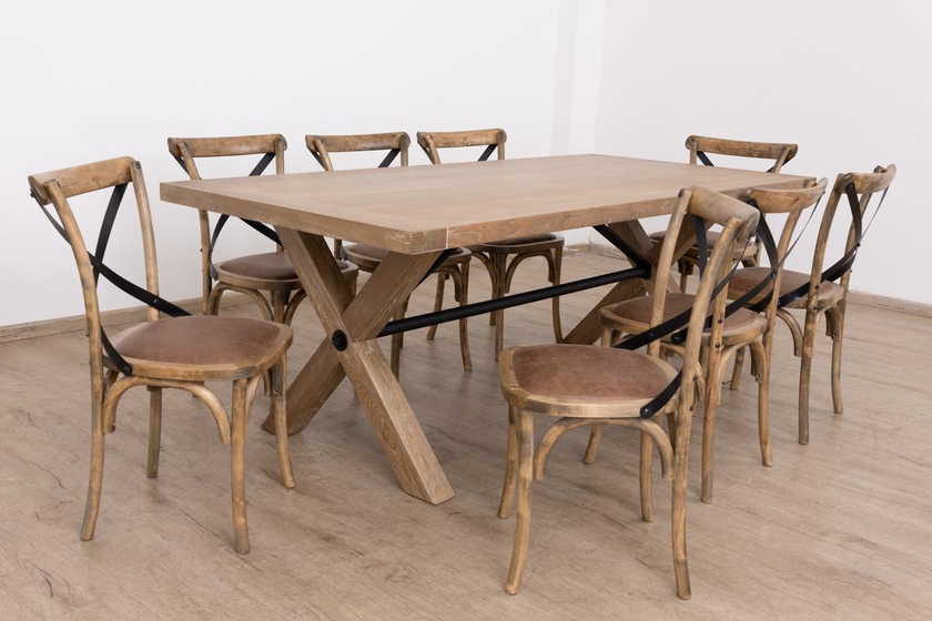 CORSICA Dining Table + 8 Chairs