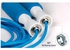 AT0620 Adjustable Jump Rope With Bearing Foam Handles - Blue/White