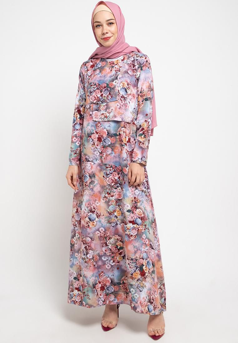 Gobindpal Azzar Tyra Maxi Dress Floral print - 4 Sizes (Brown)