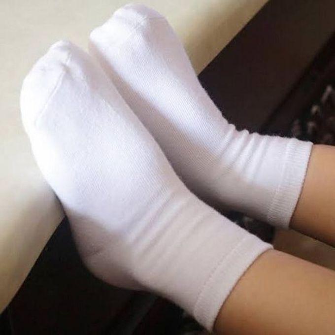 2 Pairs/Lot White Children School Socks