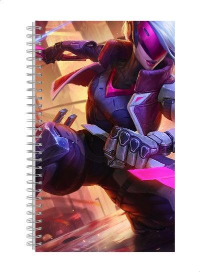 A4 Printed Notebook Pink/Purple/Brown