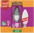 Elios LED Candle- 5 Watt- 6 Pieces -  Milky Warm