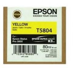 Epson T5804 Yellow Ink Cartridge 80ml for 3800 3880