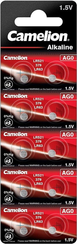Camelion Alkaline Button Cell Batteries AG0 Pack 10
