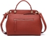 Zeneve London 63S103 Straight Cut Satchel Bag for Women - Brown