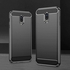 For Samsung Galaxy J7 Pro / Samsung Galaxy J7 2017 Brushed Texture Carbon Fiber TPU Phone Case - Anti-Slip & Shock Absorber - Black