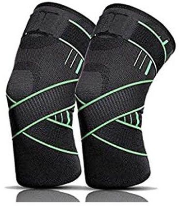 2 Pcs Compression Knee Brace Sleeves Sport Protective Knee Pads Breathable Knee Support For Running Basketball Cross