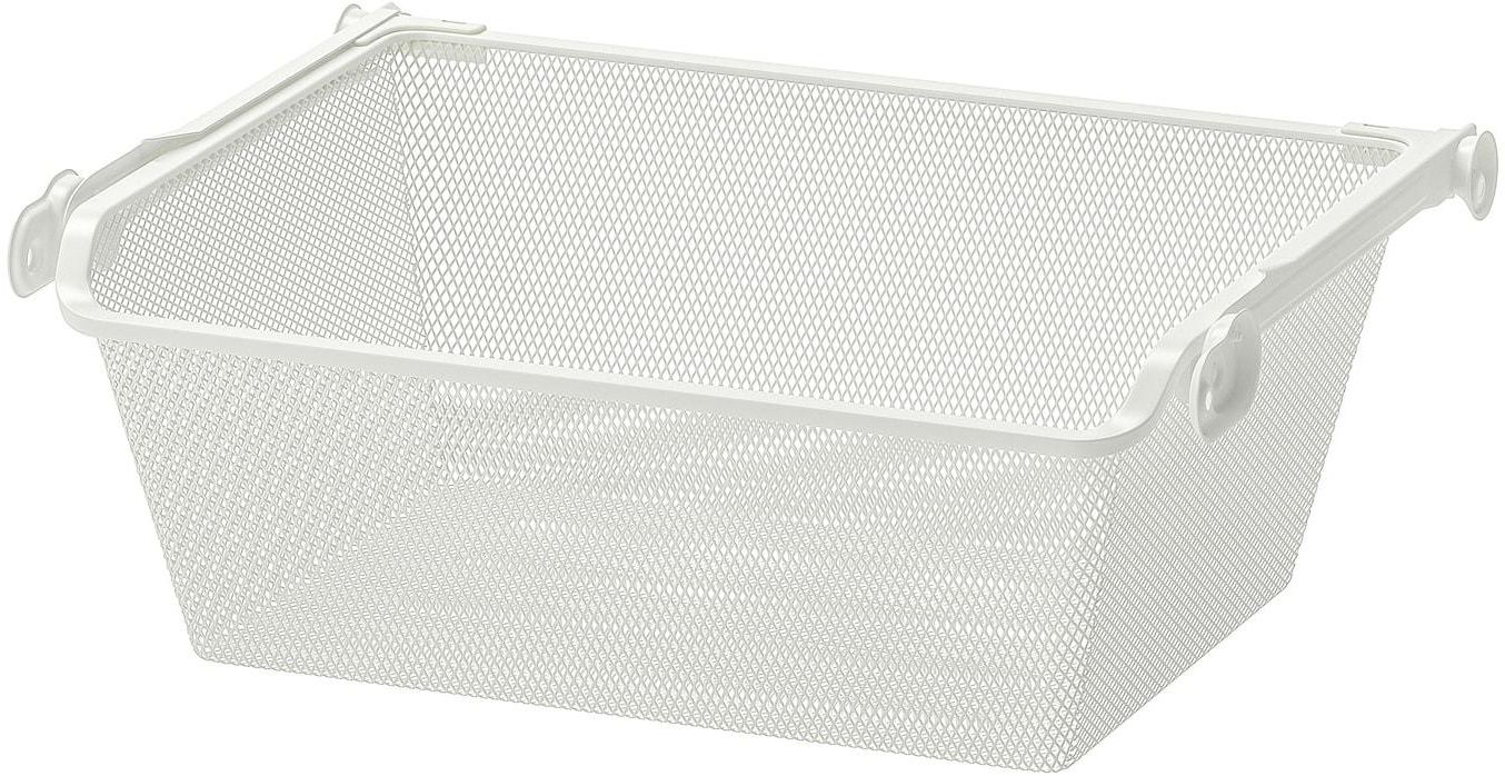 KOMPLEMENT Mesh basket with pull-out rail - white 50x35 cm
