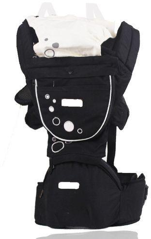 Breathable Hipseat Baby Carrier - Black