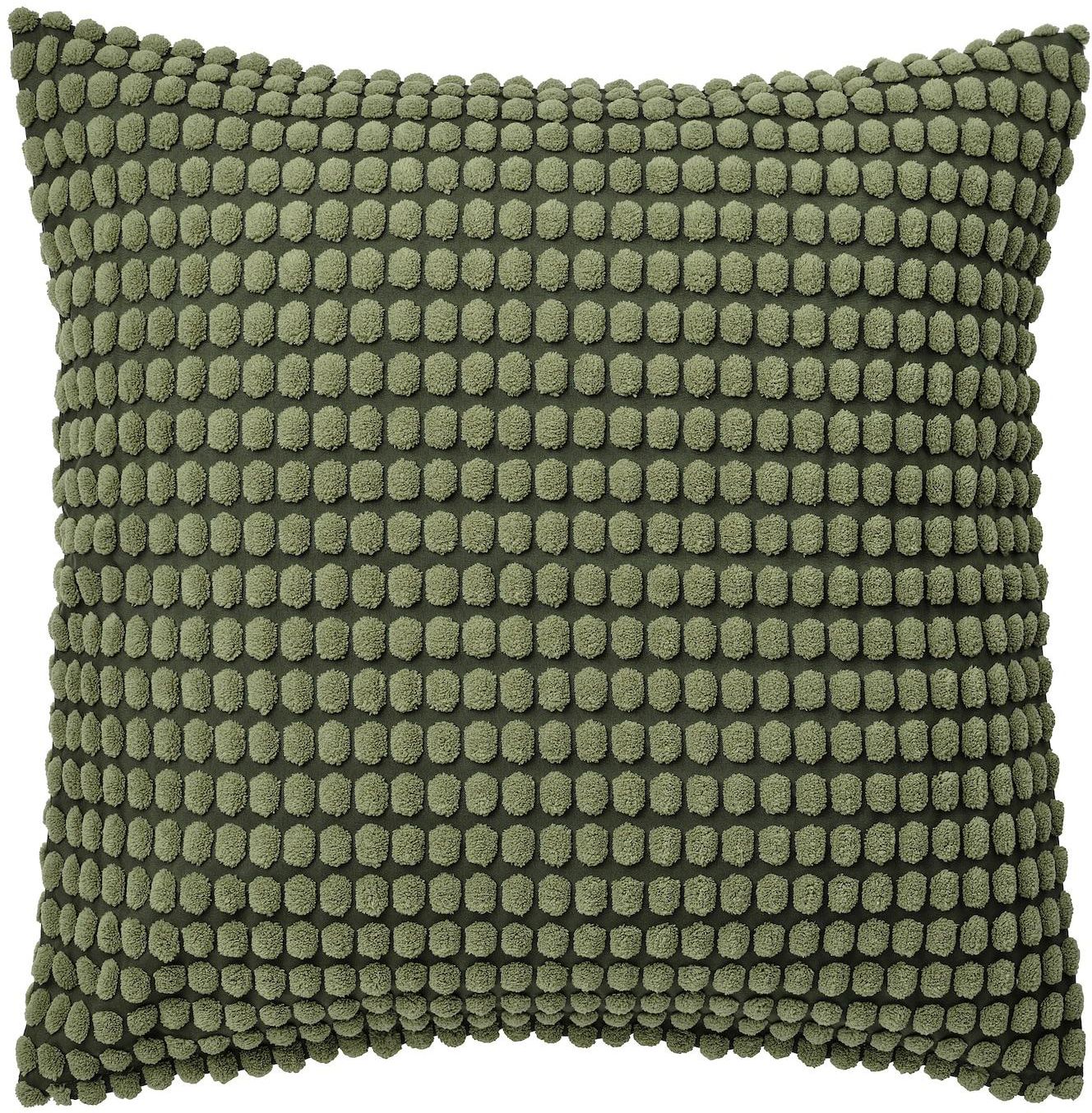 SVARTPOPPEL Cushion cover - green-yellow 65x65 cm