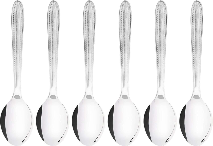 Get El Hoda Tea Spoon Set, 6 Pieces - Silver with best offers | Raneen.com