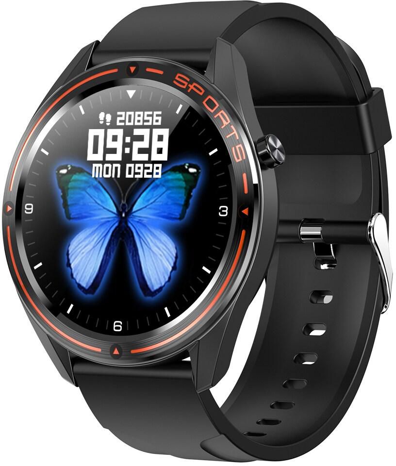 Generic-WB02 Smart Watch 1.3-Inch Full-Touch TFT Display IP68 Waterproof Sports Watch BT5.0 Heart Rate/Blood Pressure/Sleep Monitor 8 Workouts Modes Fitness Tracker Pedometer Notification/Sedentary