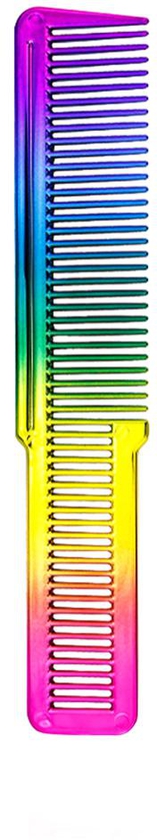 PROFESSIONAL Rainbow Holographic Clipper Flat Top Comb