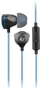 KitSound Edge In-Ear Headphones With Mic Blue