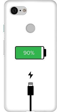 Matte Finish Slim Snap Basic Case Cover For Google Pixel 3 Battery Charging