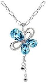 Fashion Jewelry Crystal Flower Necklace