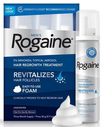 Rogaine For Men's Hair Regrowth Treatment Foam - 3 x 60g