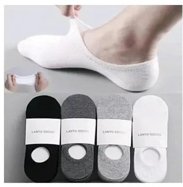 Fashion Invisible No Show Non-slip Liner Socks-3 pairs one size as shown in picture