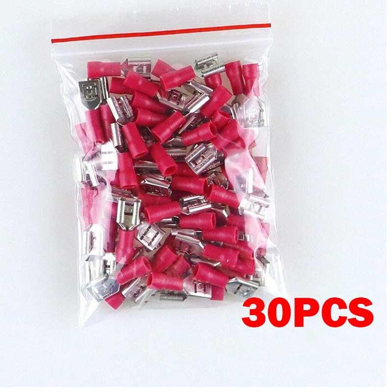 FDD2-250 6.3mm Cable lug Clip Wire Connector Female Insulated Electrical